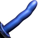 Ouch! Унисекс Страп-он пенис колан "ouch metallic blue" 21 см