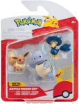 Pokémon Set 3 figurine de actiune, Pokemon, Eevee, Wartortle si Murkrow Figurina