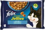 Nestle Állateledel alutasakos FELIX Sensations Jellies macskáknak 4-pack halas lazac-tőkehal válogatás aszpikban 4x85 g (12448606) (12448606)