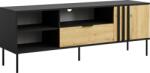 TEMPO KONDELA TV-állvány, fekete/artisan tölgy, RIMINA