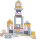 Viga Toys Fa építő kocka (pasztell) (6971608440106) (6971608440106)