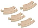 Woodyland Accesorii Woody Track Sine rotunde scurte, 4 buc (90559) Trenulet