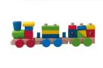 Woodyland Tren de marfă pliabil din lemn - două vagoane (91846) Trenulet