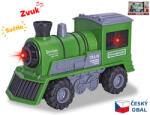 MikroTrading Mikro Trading Locomotiva verde 22, 5 cm 1: 16 volantă cu baterie alimentată cu lumină și sunet (68921) Trenulet