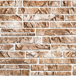 ANRO Wall Flexpanel PVC falburkoló lap - Keskeny, hasított kő mintás burkolólap műanyagból (barna) (TP10014044 - Brown slate)