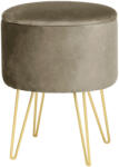 AKORD Furniture Factory AKORD Lili Tárolós Puff Bézs Velúr Arany Lábakkal (AKO-PULILI-LG)