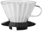 GourmetKava Dripper Kalita Wave 185 Negru - sticlă Pahar