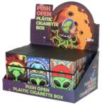 Angelo Fekete színű műanyag cigaretta tárca ufófej mintákkal 20 szál cigarettának - Egész tálcás kivitel (A-803259-egész tálca)