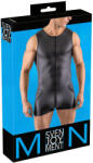 Svenjoyment - ujjatlan, rövid férfi overál (fekete) - szexshop - 17 290 Ft