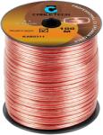 Cabletech Réz hangszórókábel transzparens 2x0, 75mm2 100m/tekercs (KAB0311)