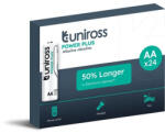 Uniross POWER PLUS LR6/AA tartós alkáli ceruza elem - 24db/csomag (UPPAABX24)