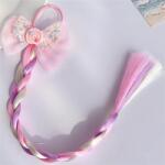 HARAHU Elastic de păr LO-38408 cu împletitură - Roz / Violet / Tip 1 KP38408