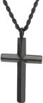 HARAHU Colier PU-38414 Cross - Negru KP38414