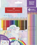 Faber-Castell Színes Ceruza Készlet 18 Darab/Készlet 6 Darab Ajándék Pasztell Színű Színesceruzával és Matricákkal Unikornis (FC111221)