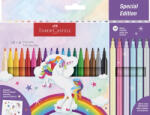 Faber-Castell Filctoll Készlet 18 Darab/Készlet 6 Darab Ajándék Pasztell és Csillámló Színű Filctollal és Matricákkal Unikornis (FC554221)
