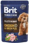 Brit Premium Dog alutasak Fillets in Gravy Chicken & Green Peas 85 g | Alutasakos kutyaeledel