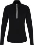 TriDri® Tricou damă cu mânecă lungă și fermoar 1/4 - Neagră / albă | XS (TR120-1000407457)