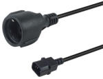 Equip Tápkábel - 112106 (PC tápkábel hosszabbító, C14 to CEE 7/3, fekete, 25cm) (112106) - pixelcomputer