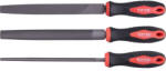 Extol Premium fémreszelő klt. , 3 db (lapos, félkerek, kerek), 200mm, T12 acél, vágat 2, finom, TPR gumis műanyag nyél (8803610) - bogatibarkacsbolt