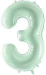  Foil Balloon Number ''3'', 72cm, green (FB230G-3-012)