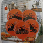  Narancssárga halloweeni lufi csomag - 5db (636263)