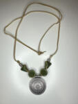  Mandala Harmónia - Zöld kerámia nyaklánc (JJNY38)