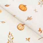 Goldea pamutvászon - őszi tökök és levelek 160 cm