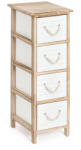Bizzotto Comoda lemn alb maro Yvette 26x32x80h (0210782) Comoda