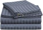 HomePuls Cearșaf pătuț copii cu elastic Damasc Bumbac 100% dungă 1 cm, 110x170 cm pentru saltea 60x120 cm, Gri Antracit