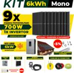 AustrianSolar Kit Complet Sistem Fotovoltaic 6kWh Austrian Solar Monofazat, Invertor Off-Grid , Panouri Fotovoltaice 700W (Optiune Montaj + dosar prosumator) (X66ACOPERIS)