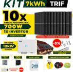 AustrianSolar Kit Complet Sistem Fotovoltaic 7kWh Austrian Solar Trifazat, Invertor On-Grid , Panouri Fotovoltaice 700W (Optiune Montaj + dosar prosumator) (X22ACOPERIS)