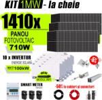 AustrianSolar Kit Complet Sistem Fotovoltaic 1MW On-Grid trifazic, cu Montaj, Invertoare INVT si 1410 panouri fotovoltaice X-energy Longi 710 W (XSOL_TRIF_1MW_Panta)