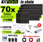AustrianSolar Kit Complet Sistem Fotovoltaic 50kWh Austrian Solar Trifazat, Invertor On-Grid , Panouri Fotovoltaice 700W (Optiune Montaj + dosar prosumator) (XSOL_TRIF_50KW_Panta)