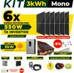 AustrianSolar Kit Complet Sistem Fotovoltaic 3kWh Austrian Solar Monofazat, Invertor Off-Grid , Panouri Fotovoltaice 550W (Optiune Montaj + dosar prosumator) (X59ACOPERIS)