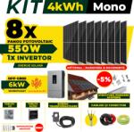 AustrianSolar Kit Complet Sistem Fotovoltaic 4kWh Austrian Solar Monofazat, Invertor Off-Grid , Panouri Fotovoltaice 550W (Optiune Montaj + dosar prosumator) (X61ACOPERIS)