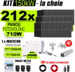 AustrianSolar Kit Complet Sistem Fotovoltaic 150kW On-Grid trifazic, cu Montaj, Invertoare INVT si 212 panouri fotovoltaice X-energy Longi 710 W (XSOL_TRIF_150KW_Panta)