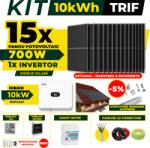 AustrianSolar Kit Complet Sistem Fotovoltaic 10kWh Austrian Solar Trifazat, Invertor Hibrid , Panouri Fotovoltaice 700W (Optiune Montaj + dosar prosumator) (X102ACOPERIS)