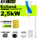 AustrianSolar Turbina eoliana rezidentiala Verticala de 2, 5kW A1 2500W (X170)