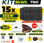 AustrianSolar Kit Complet Sistem Fotovoltaic 8kWh Austrian Solar Trifazat, Invertor Hibrid , Panouri Fotovoltaice 550W (Optiune Montaj + dosar prosumator) (X97ACOPERIS)
