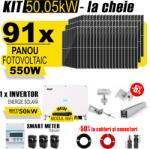 AustrianSolar Kit Complet Sistem Fotovoltaic 50kWh Austrian Solar Trifazat, Invertor On-Grid , Panouri Fotovoltaice 550W (Optiune Montaj + dosar prosumator) (ASOL_TRI_50kW_Panta)