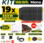 AustrianSolar Kit Complet Sistem Fotovoltaic 10kWh Austrian Solar Monofazat, Invertor On-Grid , Panouri Fotovoltaice 550W (Optiune Montaj + dosar prosumator) (X15ACOPERIS)