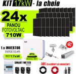 AustrianSolar Kit Complet Sistem Fotovoltaic 17kWh Austrian Solar Trifazat, Invertor On-Grid , Panouri Fotovoltaice 700W (Optiune Montaj + dosar prosumator) (XSOL_TRIF_17KW_Panta)