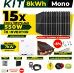AustrianSolar Kit Complet Sistem Fotovoltaic 8kWh Austrian Solar Monofazat, Invertor On-Grid , Panouri Fotovoltaice 550W (Optiune Montaj + dosar prosumator) (X11ACOPERIS)
