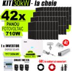AustrianSolar Kit Complet Sistem Fotovoltaic 30kWh Austrian Solar Trifazat, Invertor On-Grid , Panouri Fotovoltaice 700W (Optiune Montaj + dosar prosumator) (XSOL_TRIF_30KW_Panta)