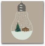  Festés számok szerint - Karácsonyi izzó Méret: 30x30cm, Keretezés: Keret nélkül (csak a vászon)