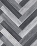 Linoleum Model Parchet Venice 990, Latime 200 cm, Negru Gri (Venice/990 2X10)