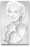  PontPöttyöző - Marilyn Monroe pillangóval Méret: 40x60cm, Keretezés: Műanyagtáblával, Szín: Zöld