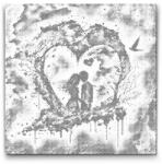  PontPöttyöző - Romantika a szívben Méret: 50x50cm, Keretezés: Műanyagtáblával, Szín: Zöld