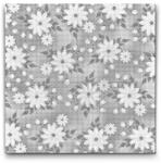  PontPöttyöző - Fehér virágok Méret: 50x50cm, Keretezés: Műanyagtáblával, Szín: Zöld