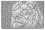  PontPöttyöző - Oroszlán esőben Méret: 40x60cm, Keretezés: Kartonlemezen, Szín: Kék